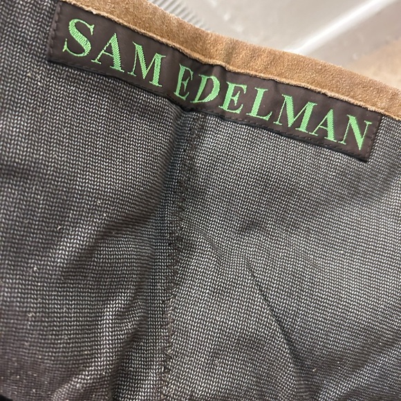 Suede Knee High Riding Style Boots "URI" Camel Womens 6 Sam Edelman Rockabilly - Picture 6 of 13